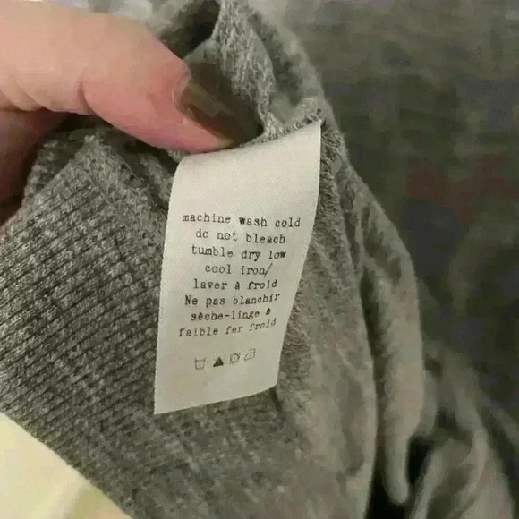 Rag & Bone Sibella Grey Knit Open Back Dress Size Large Tie Waist - Picture 7 of 9